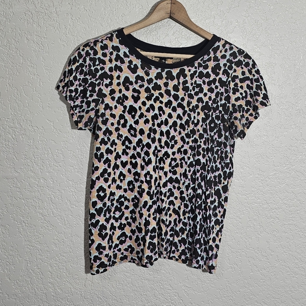 Paige Animal Print Cotton Blend Tee